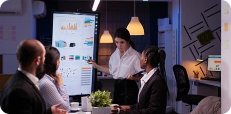 UI/UX design mockups on a screen