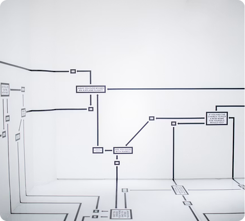 Hand-drawn cloud architecture blueprint diagram